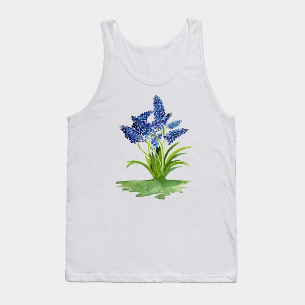 Grape Hyacinths Tank Top by Kirsty Topps